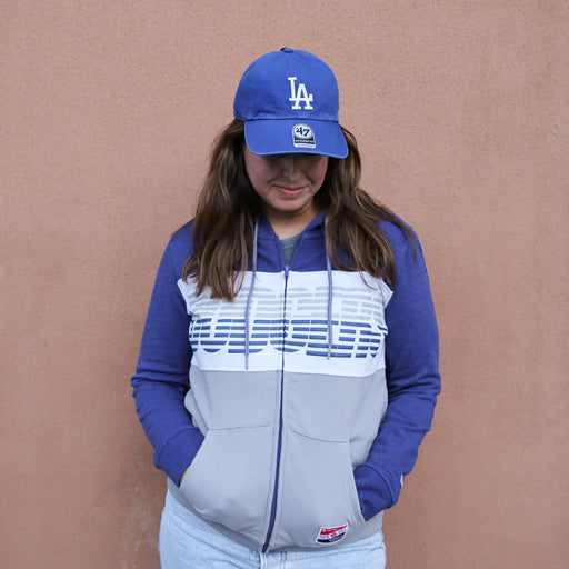 New Era Front Zip Hooded Los Angeles Dodgers Women's Sweatshirt - LOCAL FIXTURE