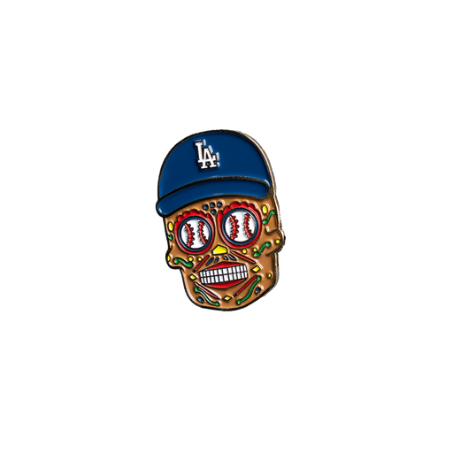 DAY OF THE DEAD DODGERS SKULL PIN - LOCAL FIXTURE