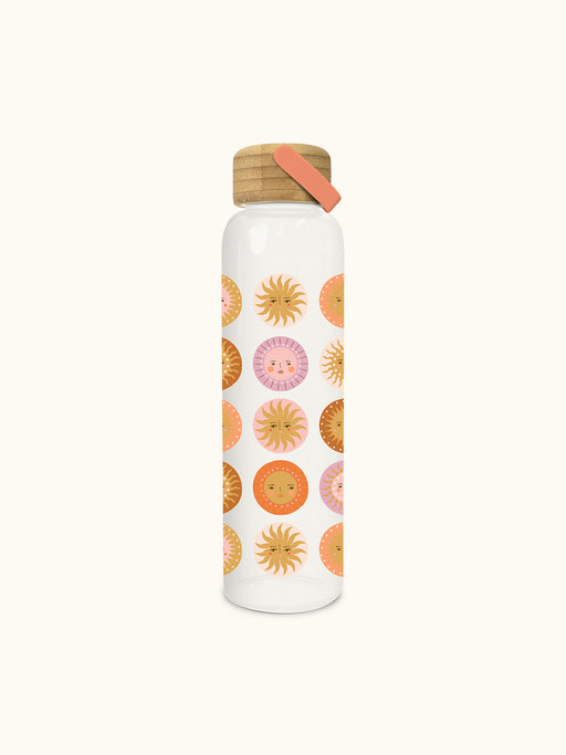 On The Sunny Side | Glass Water Bottle With Bamboo Lid - LOCAL FIXTURE