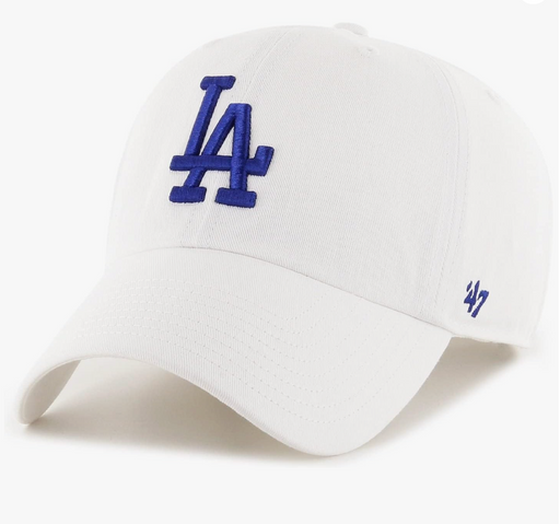 Los Angeles Dodgers '47 YOUTH Team Logo Clean Up Adjustable Hat | White - LOCAL FIXTURE