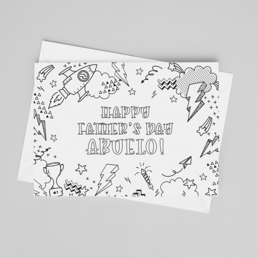 JOYSMITH CARDS Happy Father's Day Abuelo! - Coloring Greeting Card