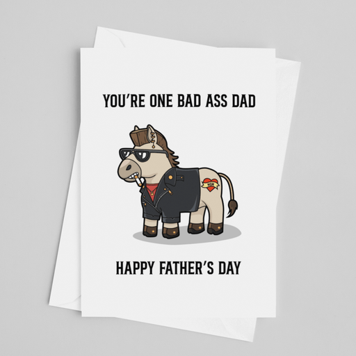 JOYSMITH CARDS You're One Bad Ass Dad Happy Father's Day Greeting Card