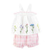 Mud Pie BABY CLOTHES Flower Embroidered Baby Pinafore Set