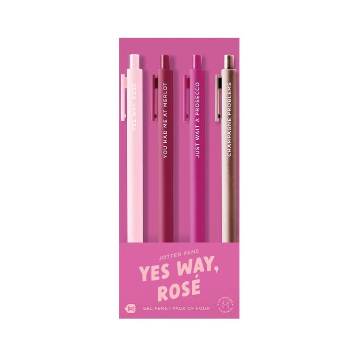 TALKING OUT OF TURN Pens Yes Way Rosé Jotter Sets 4 pack