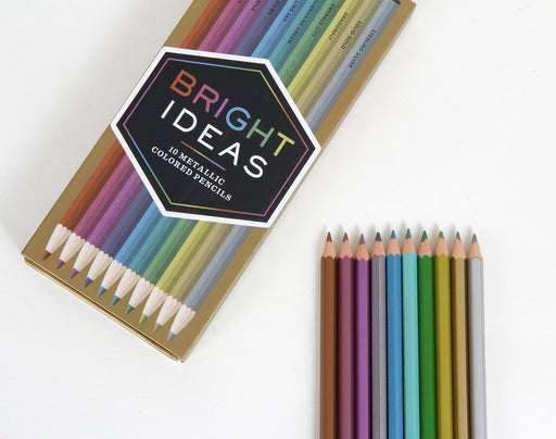 HACHETTE BOOK Bright Ideas Metallic Colored Pencils: 10 Colored Pencils