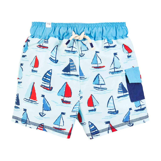 Mud Pie BABY CLOTHES 6-9 MO Sailboat Swim Trunks