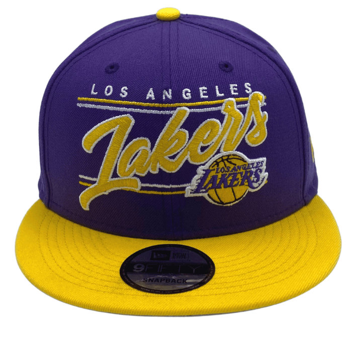 NEW ERA HATS Los Angeles Lakers Team Script 9FIFTY Snapback