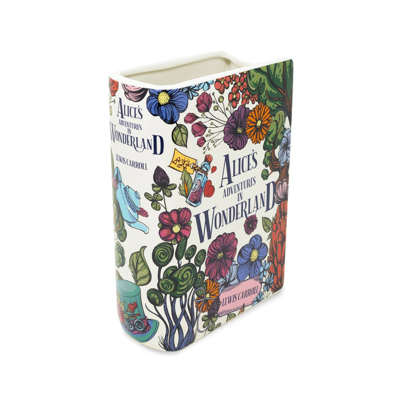 Large Book Vase, Alice in Wonderland - Floral