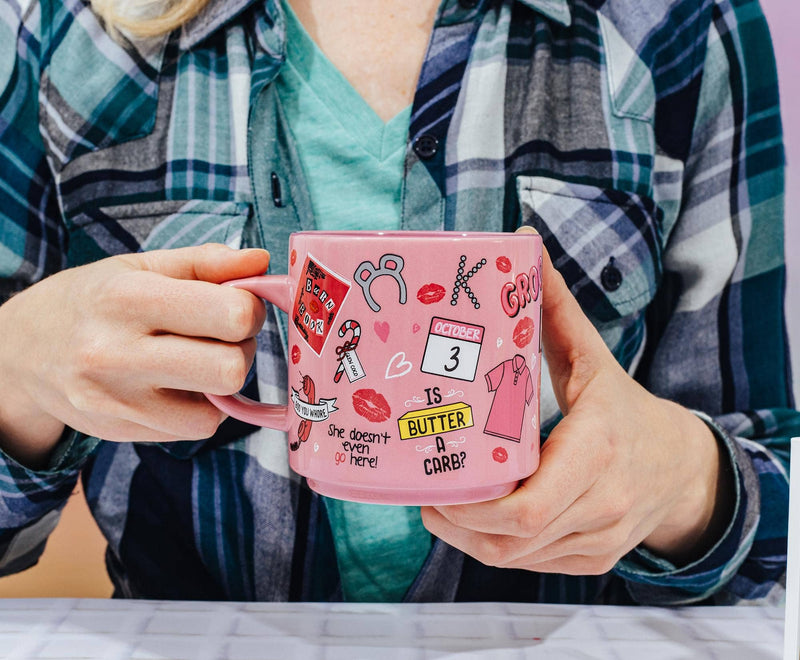 Mean Girls Icons Pink Ceramic Mug | Holds 13 Ounces