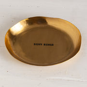 Gold petite candle plate detail