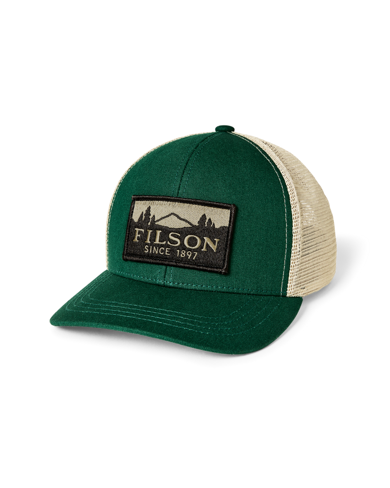 Filson Scenic Logger Mesh Cap in Pine / Brown