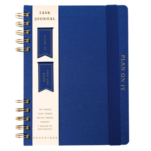 Cobalt Blue Fabric-Bound Task Journal