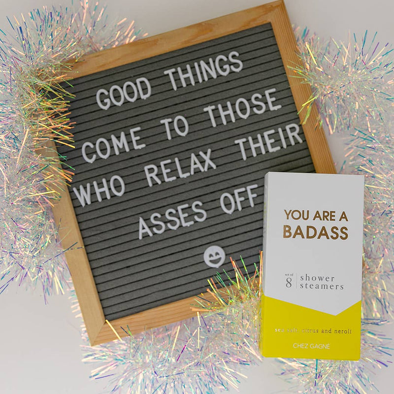 You Are A Badass - Aromatherapy Shower Steamers - Sea Salt, Citrus & Neroli - Set of 8