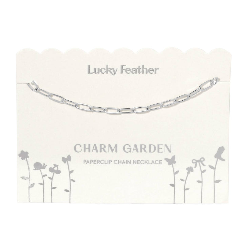 Charm Garden - Silver - Paperclip Chain (18-20 in)