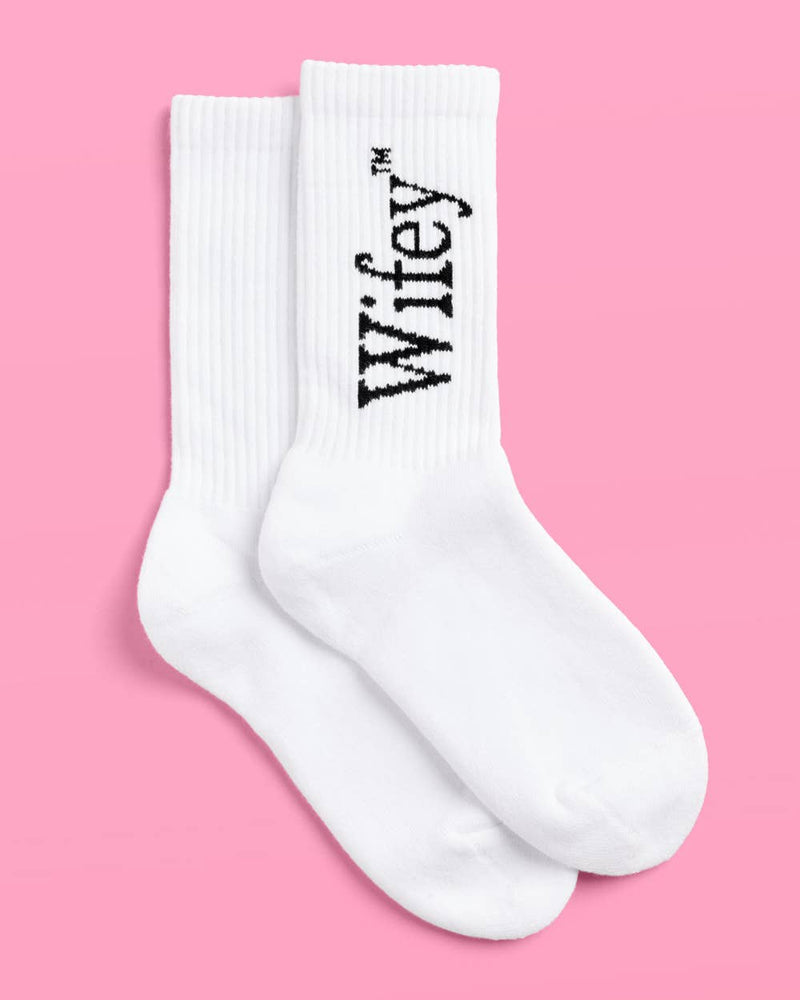 Wifey Socks | bridal, engagement, white, gift