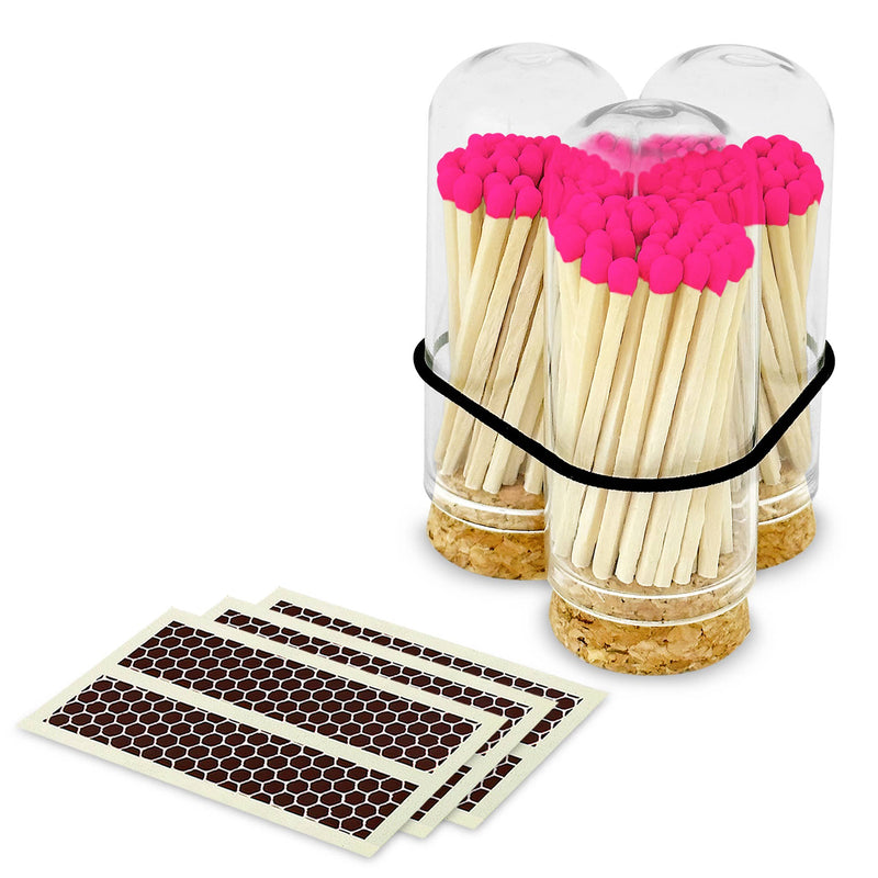 2" Matches + Mini Cloche - Cherry Red