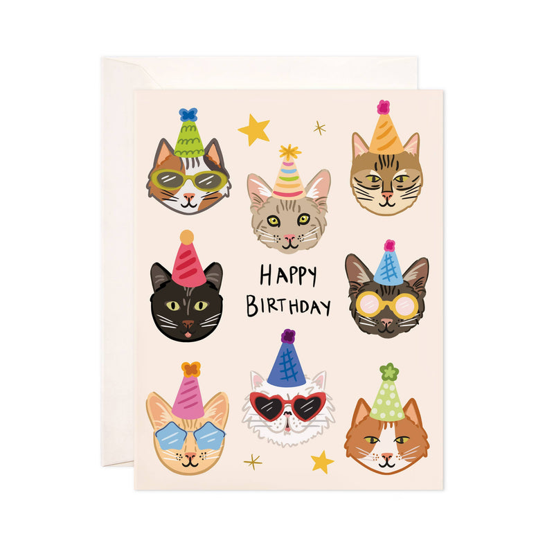 Birthday Cats Greeting Card - Birthday Card