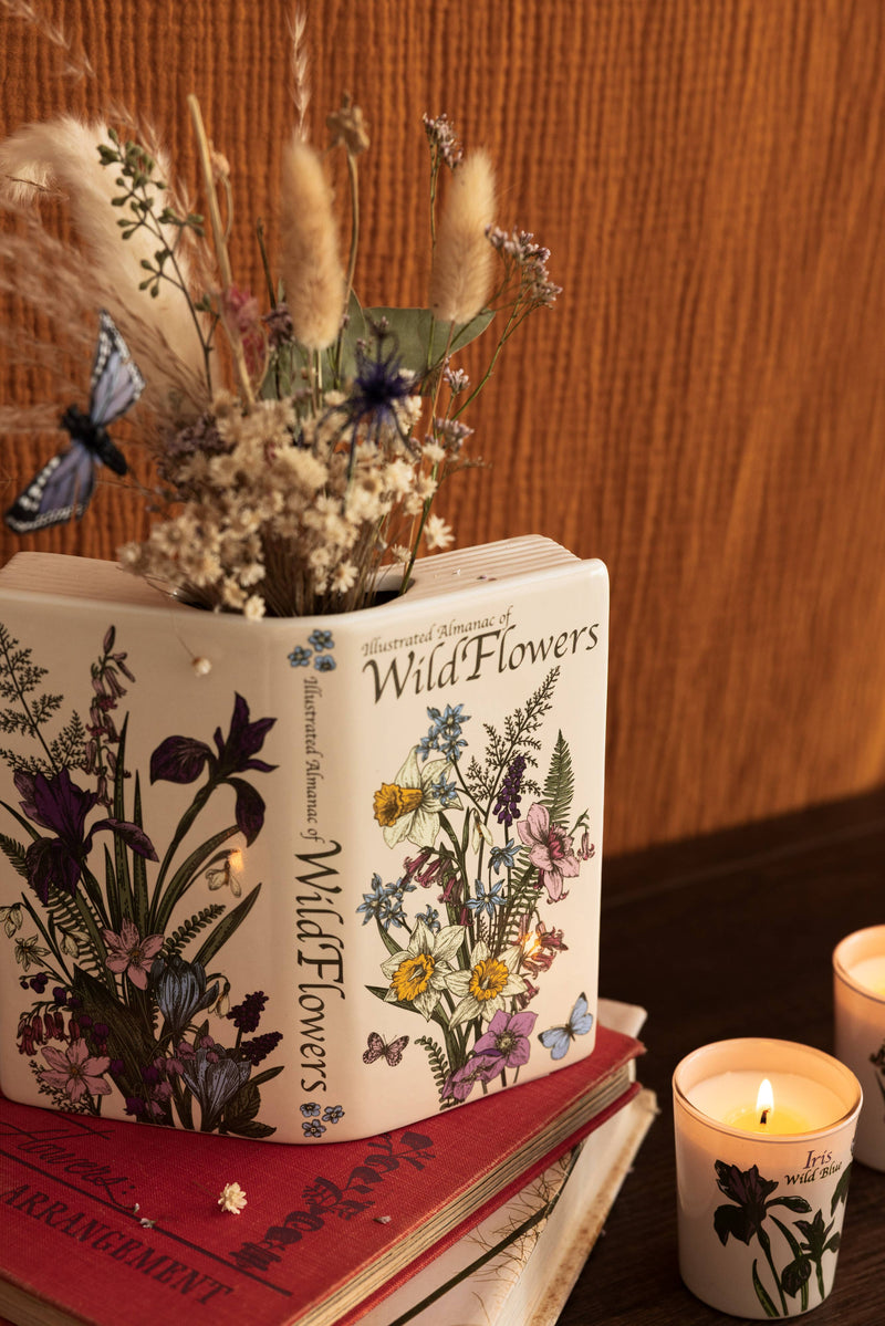 Open Book Vase | Wildflowers