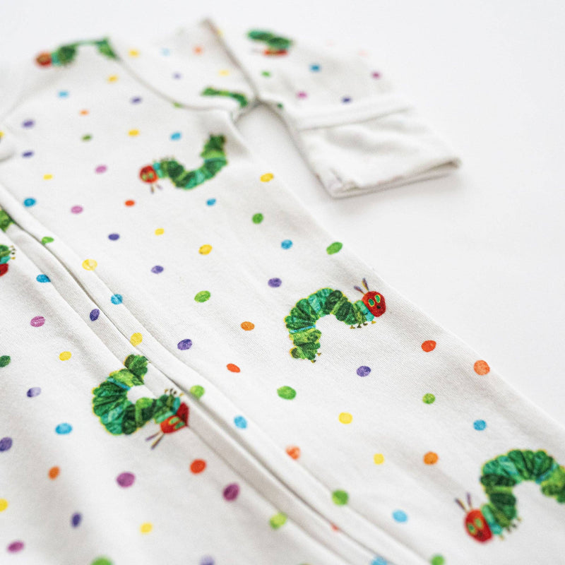 Caterpillar | Organic Zipper Footie: 6-9m