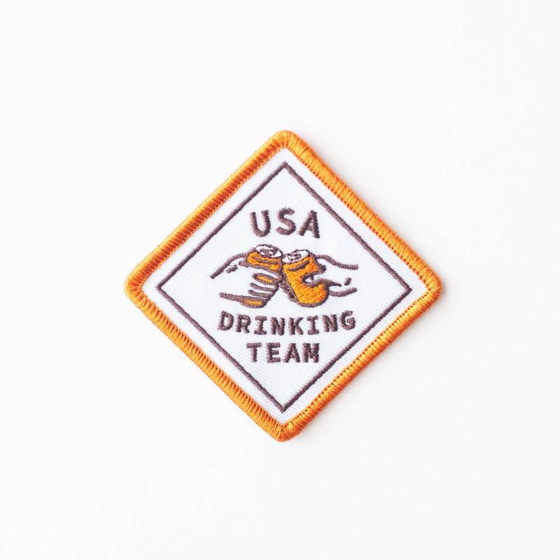 USA Drinking Team Embroidered Iron on Patch: Yes