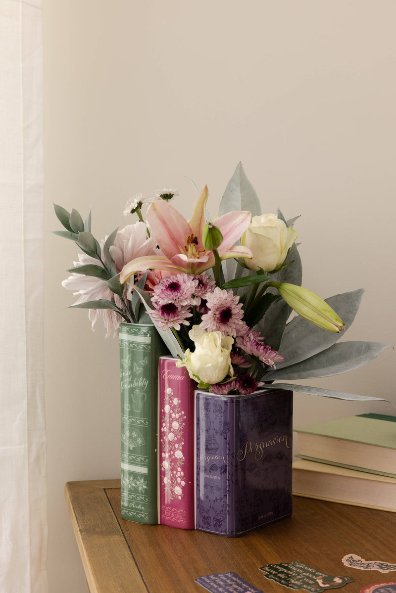 Triple Book Vase, Jane Austen