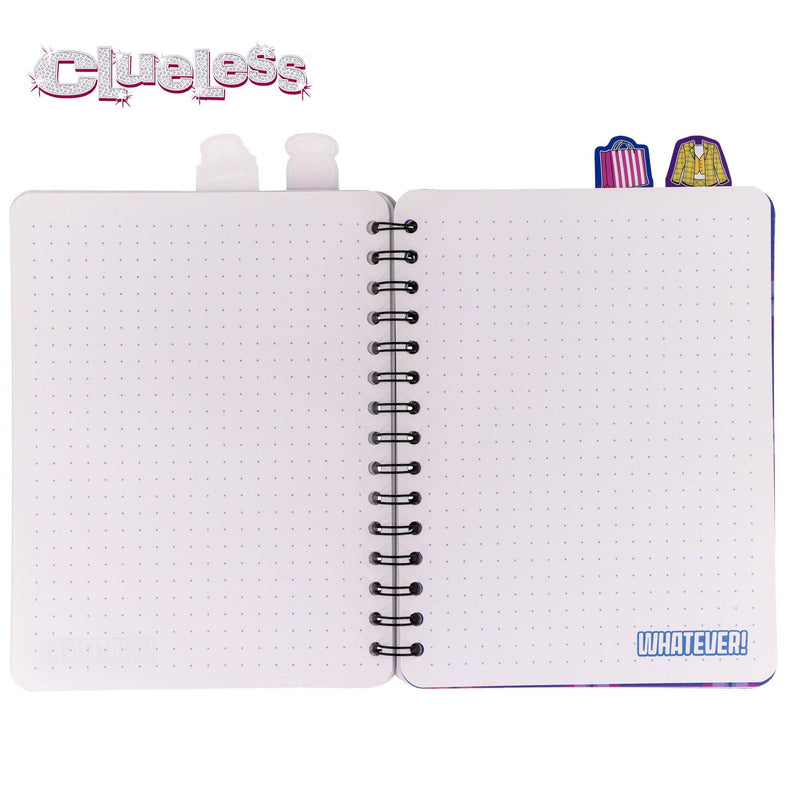 Clueless 4-Tab Spiral Notebook With 160 Dotted Sheets