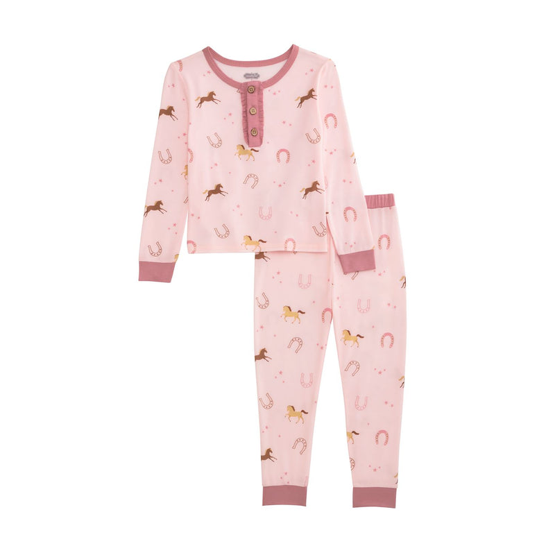 PINK HORSESHOE PAJAMA SET