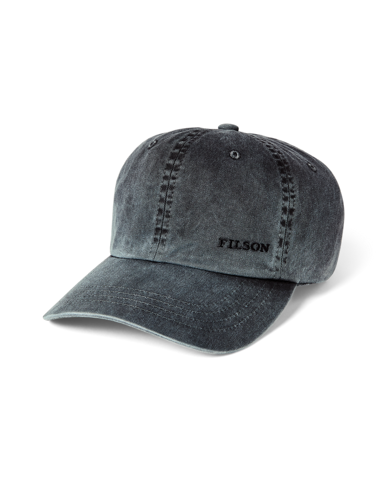 Filson Washed Low-Profile Logger Cap in Washed Charcoal
