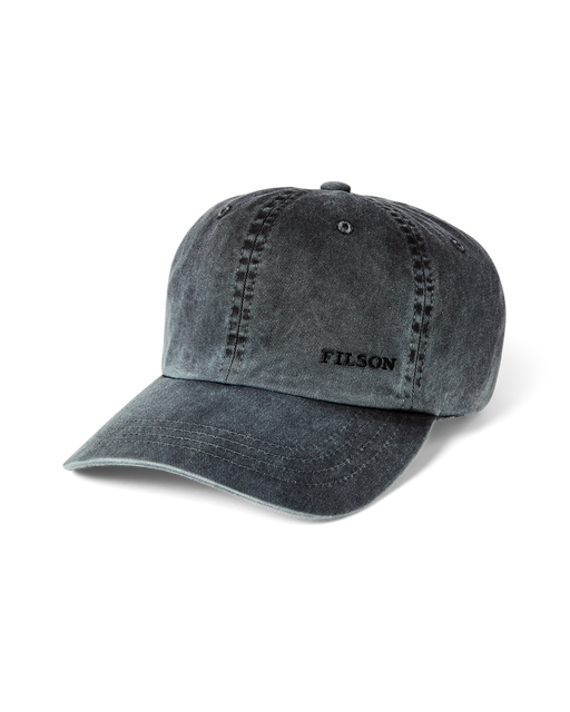 Filson Washed Low-Profile Logger Cap in Washed Charcoal