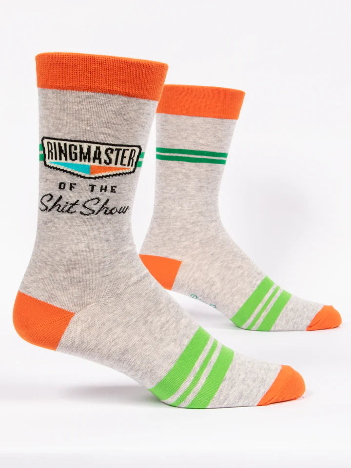 Ringmaster Of The Shit Show M-Crew Socks