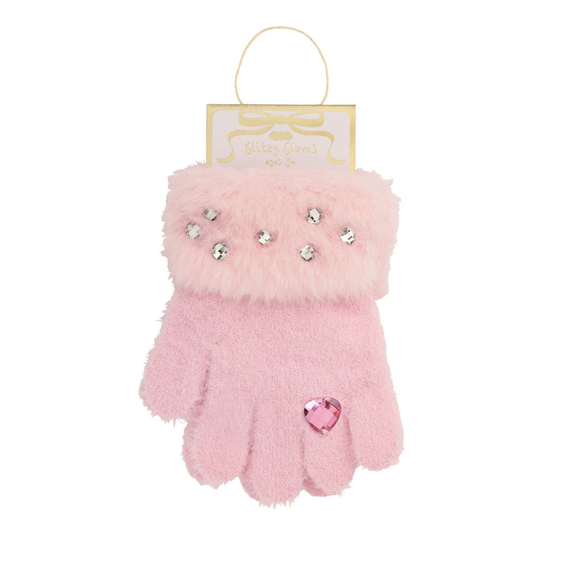 Light Pink Glitzy Gloves