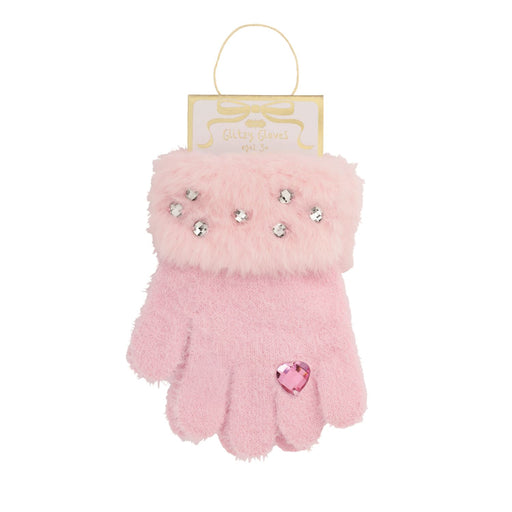 Light Pink Glitzy Gloves