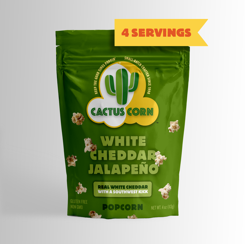 White Cheddar Jalapeno Popcorn - Spicy Gourmet Snack