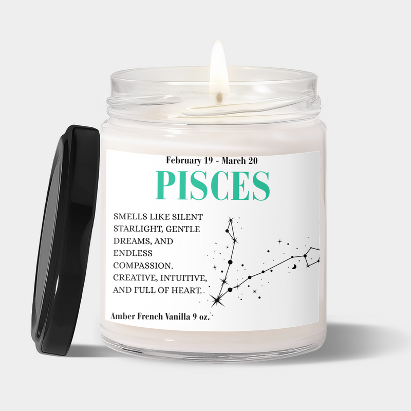 Pisces 9oz Zodiac Candle