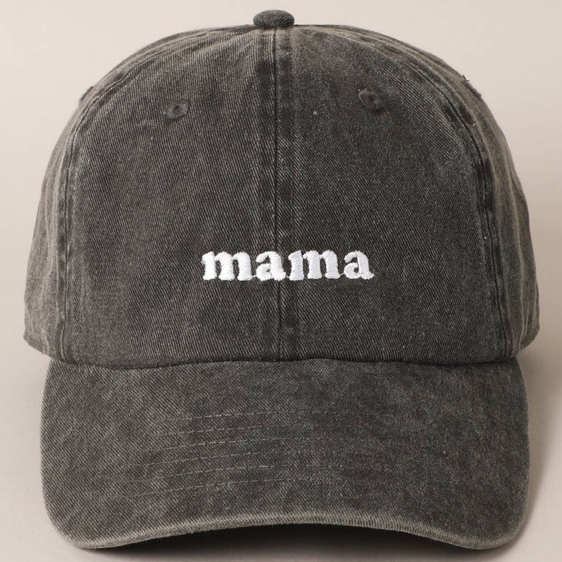 Mama Embroidered Cotton Baseball Cap