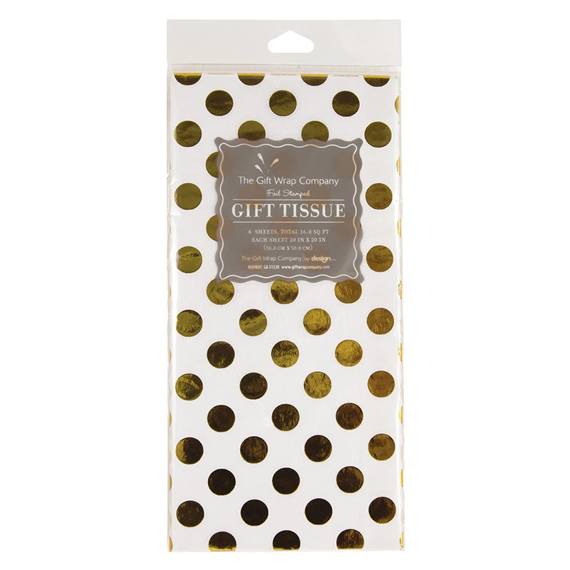 Golden Spots Foil Stamped Tissue Paper