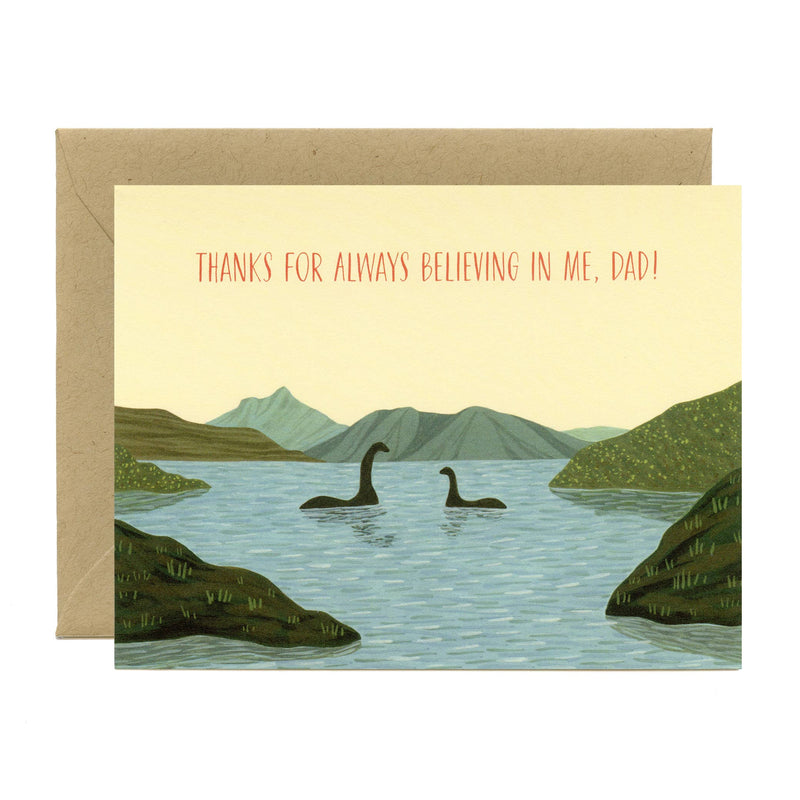 Loch Ness Legend Mythical Lake Father's Day Card