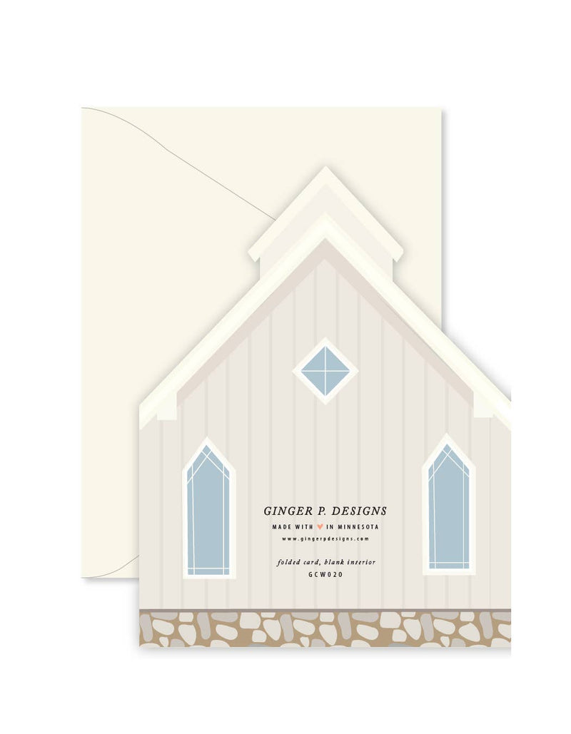 Wedding Chapel Die-Cut Greeting Card