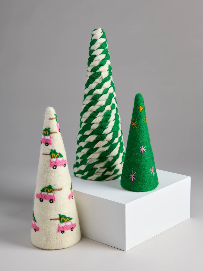 Pink Car Decorative Tree | Set of 3