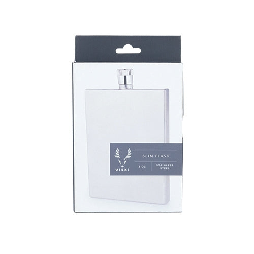Harrison Polished Stainless Steel Slim Flask - LOCAL FIXTURE