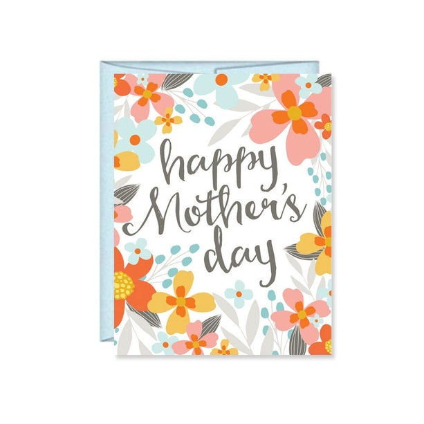 Happy Mother's Day Floral Coral Card - LOCAL FIXTURE