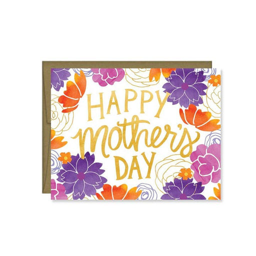Happy Mother's Day Watercolor Orange and Purple - LOCAL FIXTURE