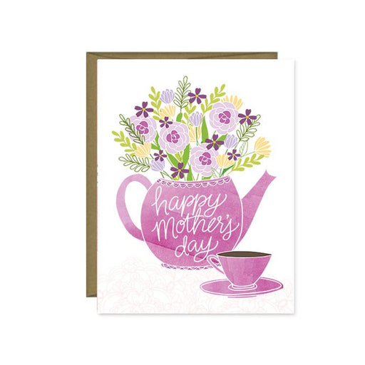 Happy Mother's Day Tea Pot & Flowers - LOCAL FIXTURE