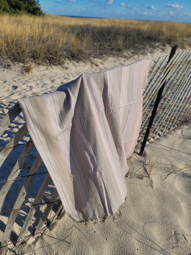 Rainbow Beach Towel | Turkish Towel | Sarong | Beach Wrap: Gray