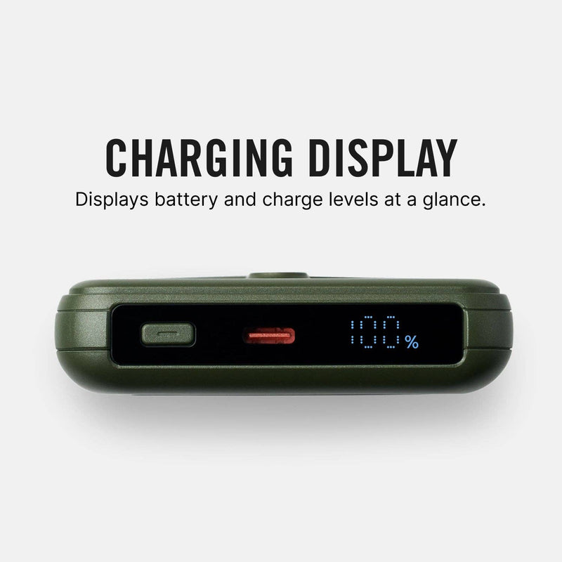 Ridge Power Bank - 10k mAh - Matte Olive: Matte Olive