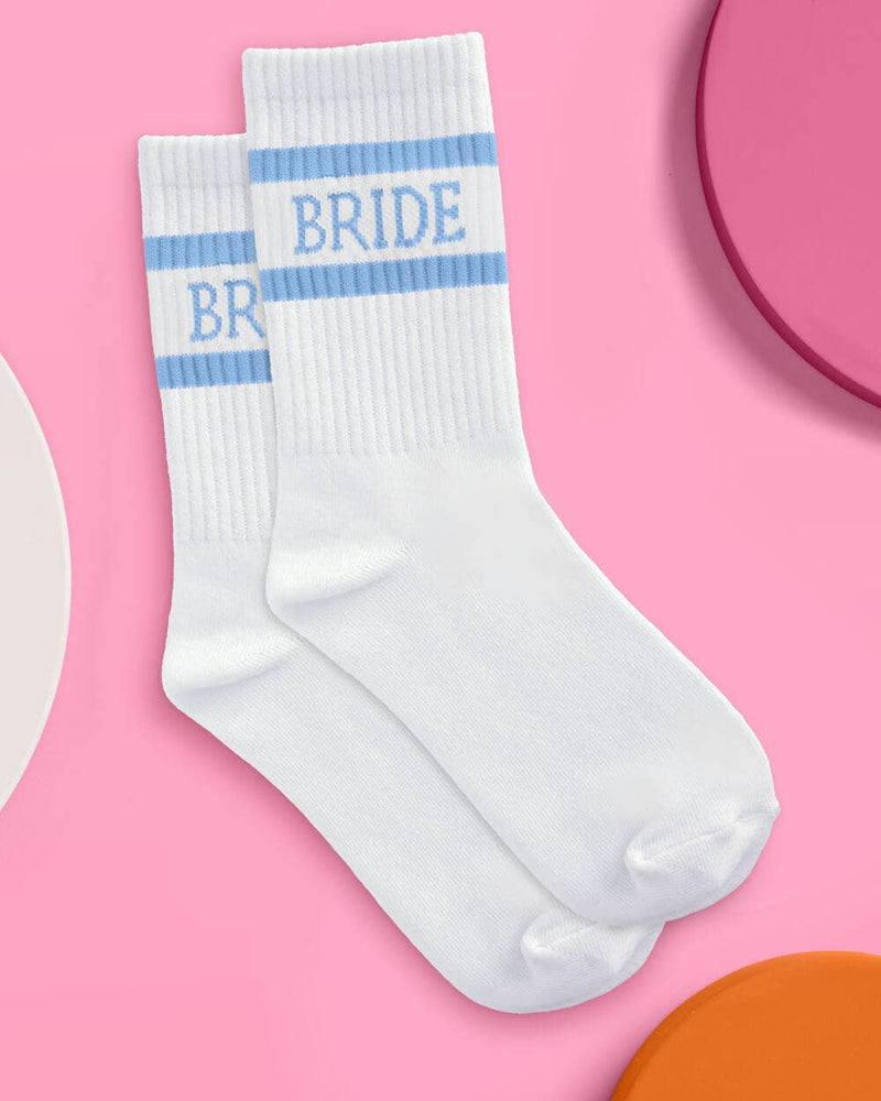 Blue Bride Socks | Something Blue Wedding Socks Bachelorette