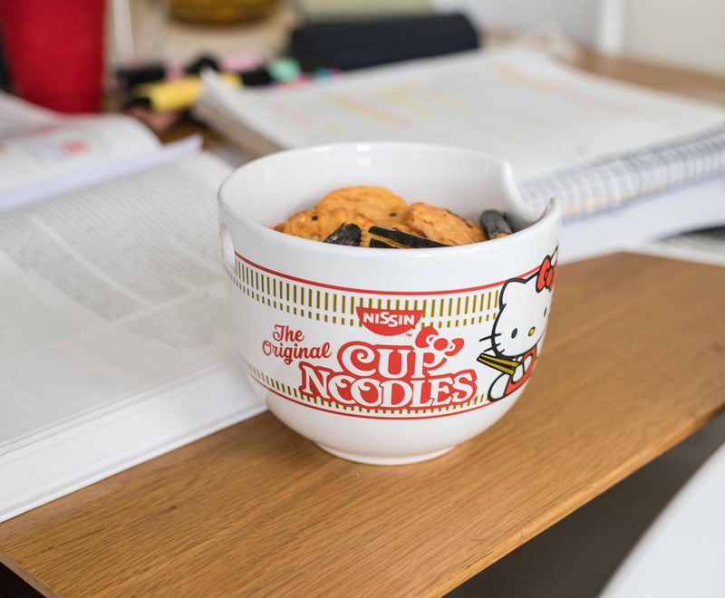 Hello Kitty Cup Noodles Ramen Bowl w/ Chopsticks