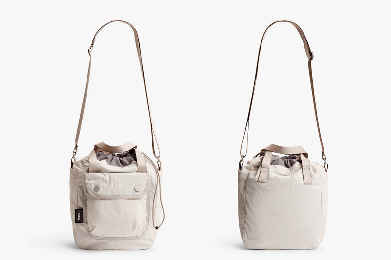 Bellroy Cinch Bucket Bag 9L Oat side