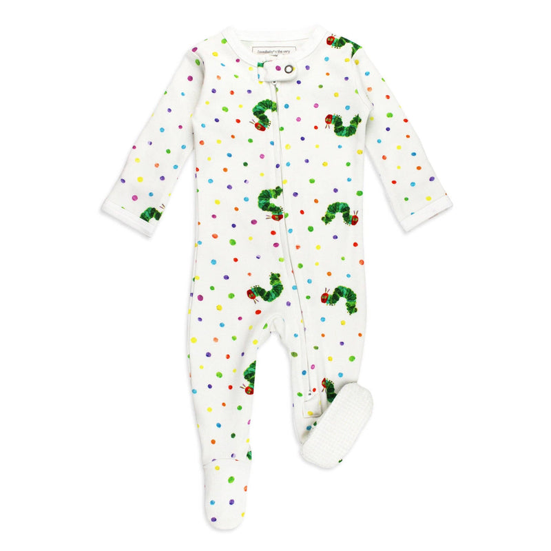 Caterpillar | Organic Zipper Footie: 6-9m
