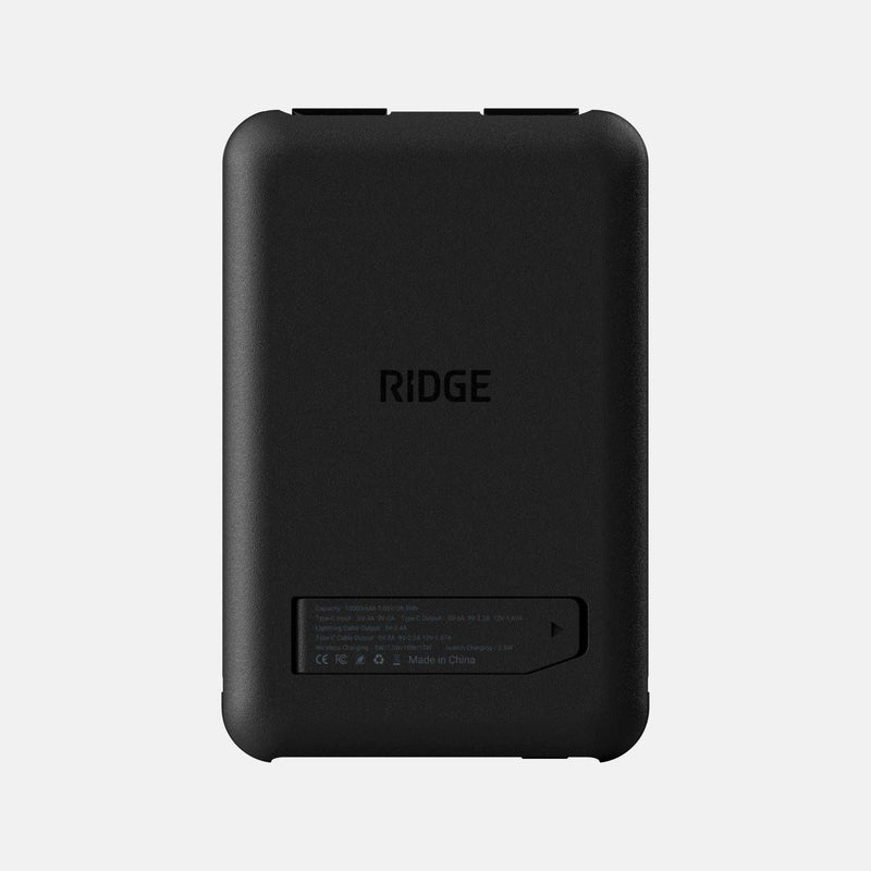 Ridge Power Bank - 10k mAh - Matte Black: Matte Black